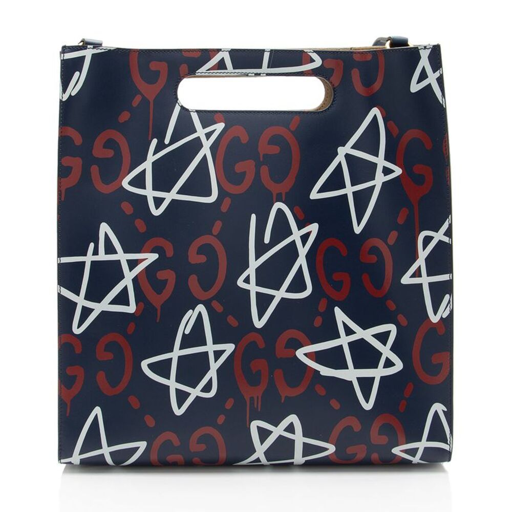 Gucci Leather Ghost Medium Tote - image 3